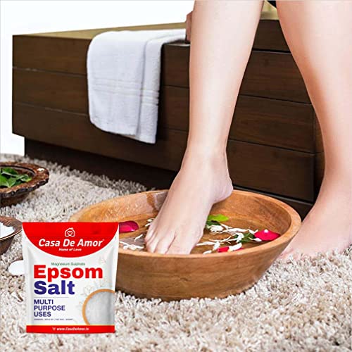 Casa De Amor Premium Epsom Salt for Soothe Muscles, Rejuvenate Skin, and Boost Plant Growth, Body to Soak, Refresh &amp; Garden (900 gm) (FROM INDIA)NUZ - View 3 of 8