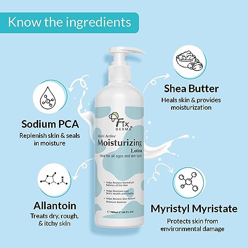Fixderma Moisturizing lotion, Daily Moisturizer for Dry skin, Body &amp; face moisturizer, Provides Hydration &amp; calmness, Non-Comedogenic &amp; Non-Greasy - 500ml - View 3 of 3
