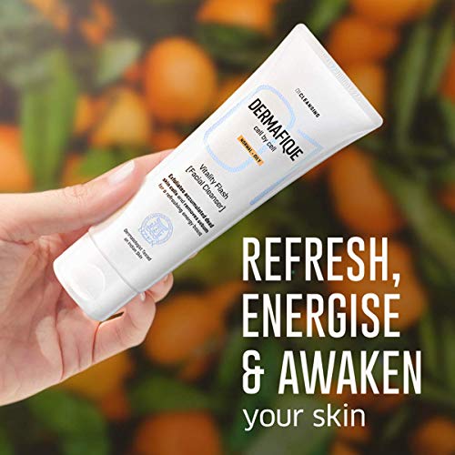 Dermafique Vitality Flash Facial Cleanser – 100ml, Orange Zest Extract Removes Sebum (Oil), Face Wash with Micro Pearls Exfoliator | Soap, Paraben &amp; Alcohol Free | Dermatologist Tested - View 2 of 2