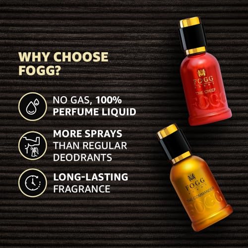 FOGG Men Spray Scent Chief And Commander Perfume Gift Set , Long-Lasting, Fresh & Powerful Fragrance Spray, Eau De Parfum - 2 X 50Ml (Pack Of 2), 100 Millilitres FROM INDIA (SAM) - View 3 of 3