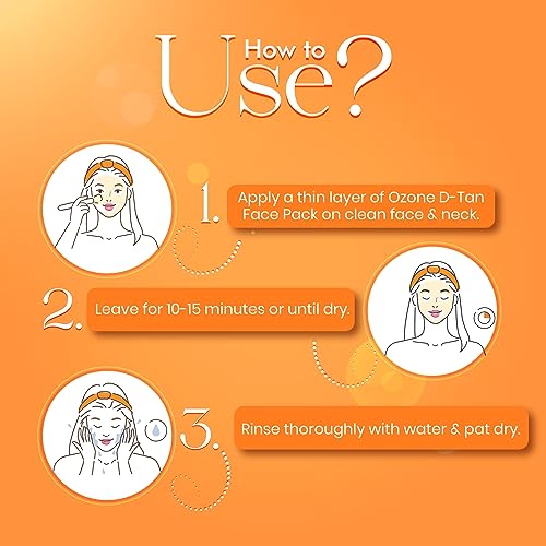 Ozone D-Tan Face Pack | Enriched with Aloe Vera, Zinc Oxide &amp; Kaolin | Detan Face Pack For Men &amp; Women | All Skin Types Tan Removal, Replenishes &amp; Hydrates Skin | 100gm (FROM INDIA SAB) - View 2 of 3