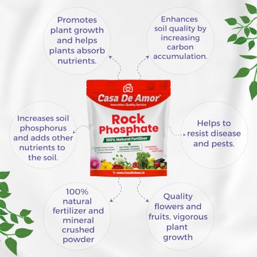 Casa De Amor Natural Rock Phosphate Fertilizer All Purpose Crushed Powder for Fruiting and Flowering Plants (5 kg) (FROM INDIA)NUZ - View 2 of 6