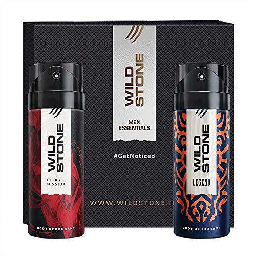 Wild Stone Gift Box with Legend and Ultra Sensual Deodorant, Pack of 2 (150ml Each) FROM INDIA (SAM) - Main product image