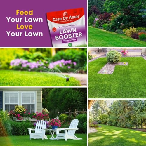 Casa De Amor Organic Lawn Booster, 100% Organic Lawn Essential Fertilizer for Lush Green Lawn Grass (1 Pack 900gm) (FROM INDIA)NUZ - View 6 of 7