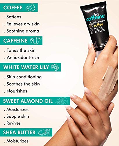 mCaffeine Coffee Hand Cream (50ml) with Shea Butter Sweat Almond Oil | Soft and Smooth Hands with Lightweight Moisturization | Non Sticky Cream for Hydrating Dry and Dull Skin(FROM INDIA)JEZ - View 2 of 2