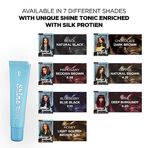 Bblunt Salon Secret High Shine Crème Hair Colour, 100g - Natural Black 1 (Pack Of 1) With Shine Tonic, 8ml (FROM INDIA SAB) - View 3 of 3