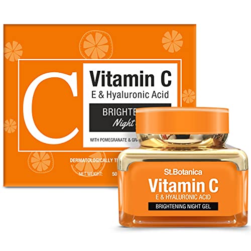 St.Botanica Vitamin C, E &amp; Hyaluronic Acid Brightening Night Gel, 50 g (Night Cream)(FROM INDIA SAB) - View 2 of 3