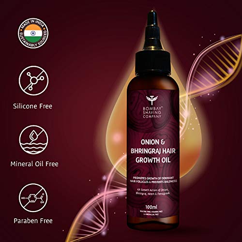 Bombay Shaving Company Onion and Bhringraj Hair Oil With 4X Growth Action -| 100 ml FROM INDIA (SAM) - View 2 of 4