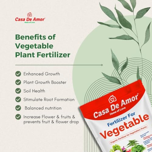 Casa De Amor Organic Vegetable Essential Fertilizer for Home, Balcony, Terrace &amp; Outdoor Gardening, 900 gm (FROM INDIA)NUZ - View 2 of 7