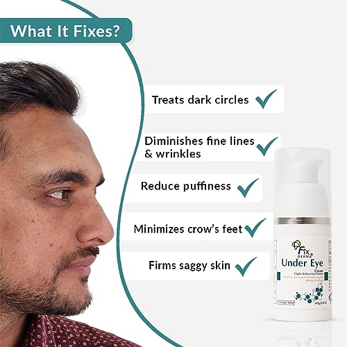 Fixderma Under eye cream | For Dark circles| Controls puffiness | Diminishes under eye ageing | Prevents fine lines | Sooths under eye| Youthful eyes | Safe &amp; Effective cream| Paraben free- 15g - View 4 of 5