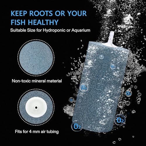 Casa De Amor 1.5 Inch Air Stone Cylinder Bubble Diffuser for Aquarium Fish Tank Air Pump Hydroponics (Grey Color) (Pack of 20) (FROM INDIA)NUZ - View 3 of 7