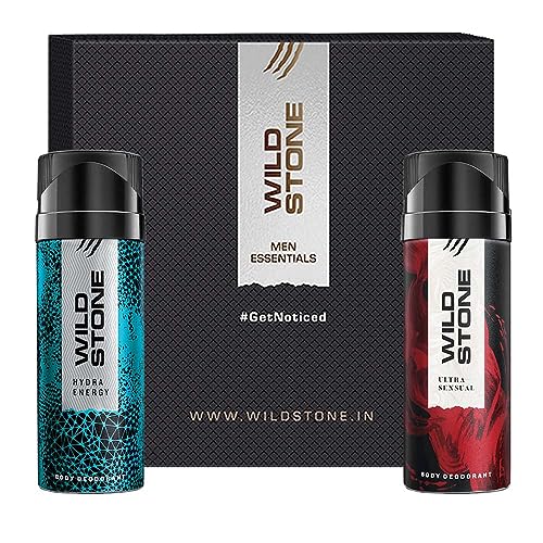 Wild Stone Gift Box with Hydra Energy and Ultra Sensual Deodorant (150ml Each) FROM INDIA (SAM) - Main product image