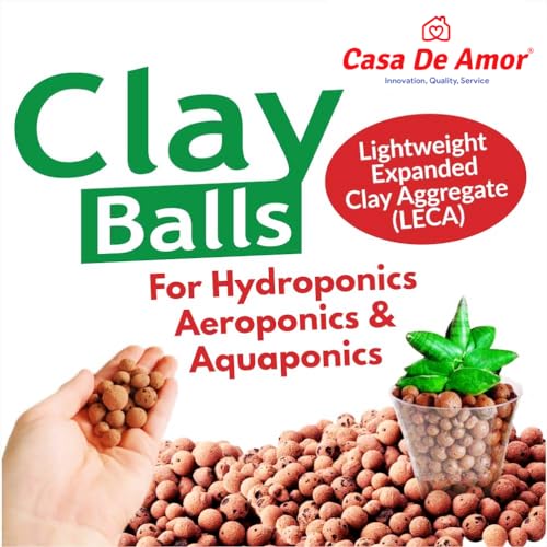 Casa De Amor Clay Balls, Hydrotons, Lightweight Expanded Clay Aggregate (LECA) Essential for Hydroponics, Aeroponics &amp; Aquaponics (830) (FROM INDIA)NUZ - View 8 of 8