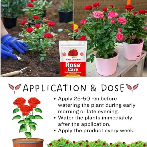 Casa De Amor Rose Care Organic Essential Fertilizer for Rose Plants, Brown (900 Gram) (FROM INDIA)NUZ - View 6 of 6