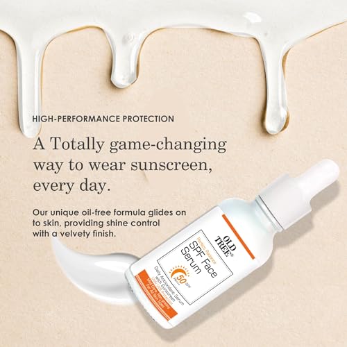 Old Tree Face Serum with SPF 50 for Sun Protection (30 ml) - Sunscreen SPF Serum for UV Rays Protection and Skin Hydration FROM INDIA (SAM) - View 2 of 3