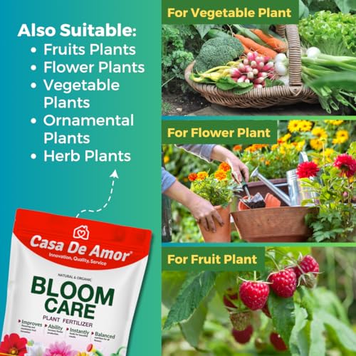 Casa De Amor Bloom Care Organic Essential Fertilizer | Nourish Your Garden for Vibrant Blooms and Healthy Plants-Granules, 900 gm (FROM INDIA)NUZ - View 4 of 6