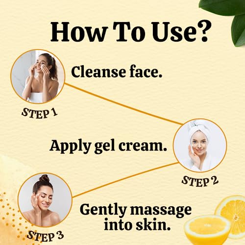 Riyo Herbs Vitamin-C Gel Cream With Vit-E, Rosehip Oil &amp; Lemon Peel Extracts For Fights Pigmentation, Skin Damage &amp; Makes Skin Even Tone, Fast Absorbing Cream Gel, 50gm - View 3 of 3