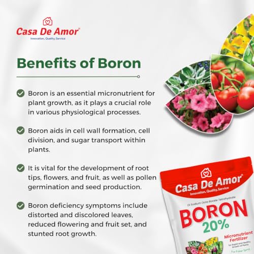 Casa De Amor Boron 20% Micronutrient Fertilizer for Healthy Growth of Vegetable Plants and Gardening (400 gm, Powder) (FROM INDIA)NUZ - View 3 of 6