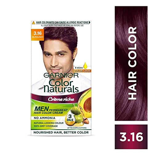 Garnier, Hair Colouring Creme, Long-lasting Colour, Smoothness &amp; Shine, Color Naturals Men, Shade: 3.16 Burgundy, 30ml + 30g FROM INDIA (SAM) - View 2 of 3