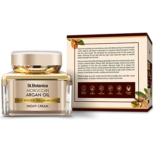 St.Botanica Argan Oil Anti Wrinkle Night Cream 50g Infused with Argan Oil for Smooth &amp; Youthful-looking Skin | No Parabens &amp; Sulphates | Vegan &amp; Cruelty Free (FROM INDIA SAB) - View 4 of 4