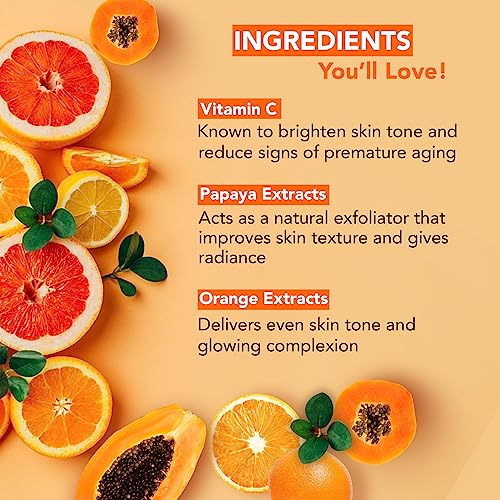 Botanic Hearth Brightening Vitamin C Foaming Face Wash with Papaya &amp; Orange Extracts | Built-In Silicone Brush for Deep Cleansing &amp; Glowing Skin | Paraben &amp; Sulphate Free | For Women &amp; Men | 150ml - View 2 of 3