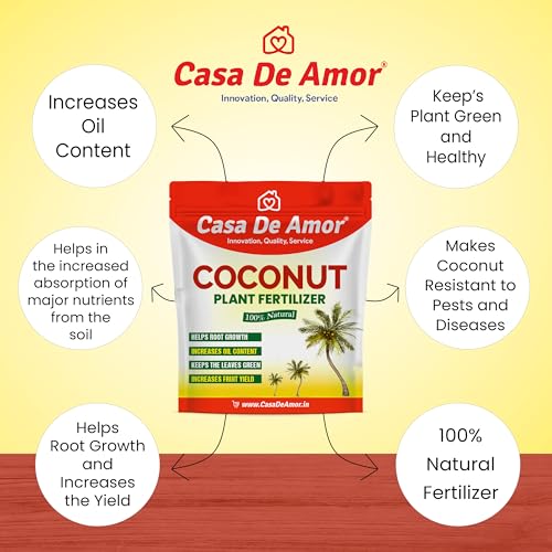 Casa De Amor Coconut Plant Fertilizer, 100% Natural, Helps Root Growth and Yield (900 gm) (FROM INDIA)NUZ - View 3 of 6