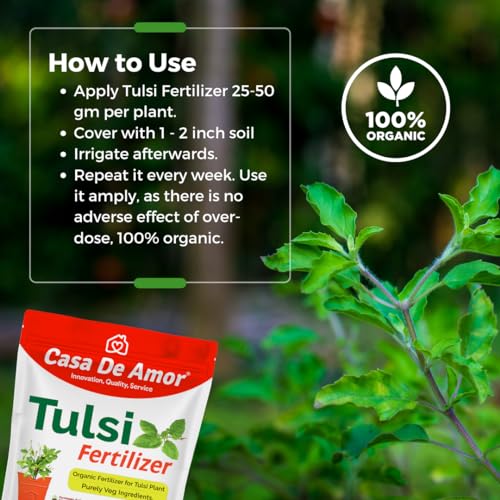 Casa De Amor Essential Combo Pack_Tulsi Fertilizer (900 gm) + Money Plant Fertilizer (900 gm) for Balcony, Terrace &amp; Home Gardening (FROM INDIA)NUZ - View 3 of 8