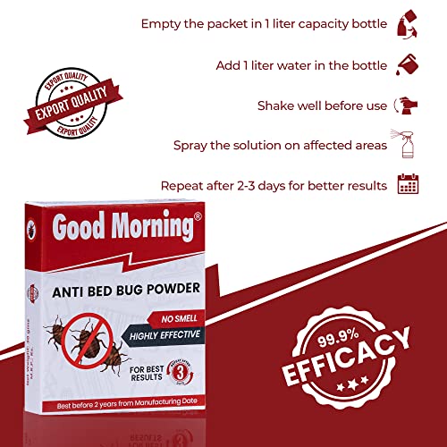 Good Morning Bed Bug Killer Powder Concentrate, Makes 5 Liters Spray (Pack of 5) (FROM INDIA)NUZ - View 4 of 5