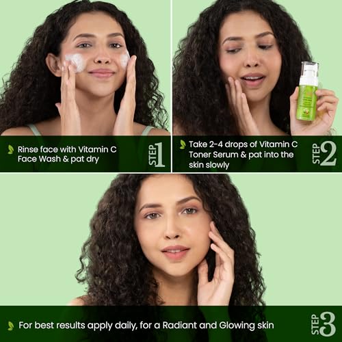 La Pink Vitamin C Face Toner Serum with White Haldi, Gotu Kola | For Glowing Bright Skin | Alcohol Free | Face Mist | 100% Microplastic Free Formula | All Skin Types | 50ml (FROM INDIA SAB) - View 3 of 3