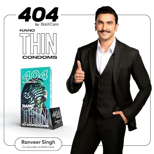 Bold Care 404 Super Nano Thin Condoms For Men - 50 Microns - Intense Fit - Barely There Feel - 10 Units (Pack of 3) FROM INDIA (SAM) - View 2 of 3