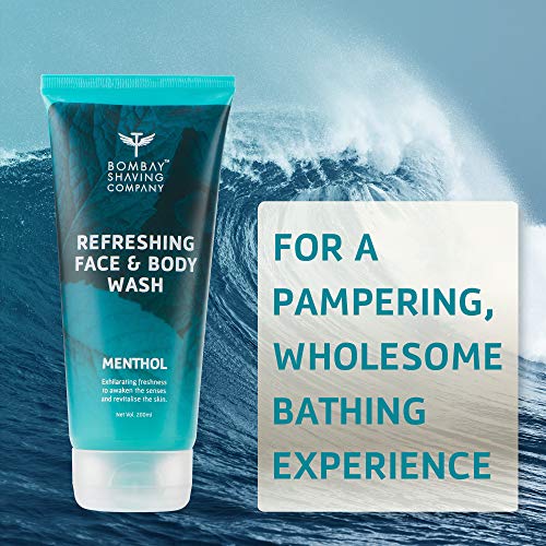 Bombay Shaving Company Refreshing Face &amp; Body Wash with long lasting fresh burst of coolness with Menthol - 200 ml FROM INDIA (SAM) - View 2 of 4