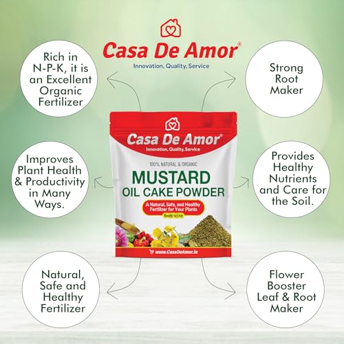 Casa De Amor Mustard Oil Cake Powder Natural Essential Fertilizer for Plant Growth and Healthy Roots (900 Grams) (FROM INDIA)NUZ - View 3 of 7