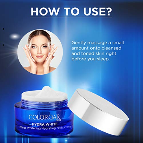 Colorbar Hydra White Intense Whitening Night Cream, 25g | Protects skin from UV damage | Long-lasting hydration | Brightens, strengthens &amp; nourishes skin (FROM INDIA SAB) - View 4 of 4