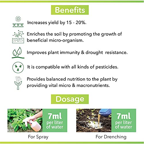 Casa De Amor Growth Booster Liquid Bio-Fertilizer for All Plants | Ideal for Indoor and Outdoor Plant Care (500 ml) (FROM INDIA)NUZ - View 5 of 6