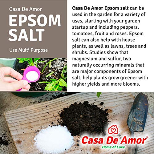 Casa De Amor Premium Epsom Salt for Soothe Muscles, Rejuvenate Skin, and Boost Plant Growth, Body to Soak, Refresh &amp; Garden (900 gm) (FROM INDIA)NUZ - View 7 of 8