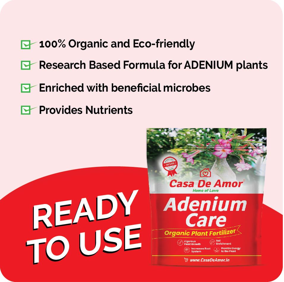 Casa De Amor Adenium Care Organic Fertilizer for Adenium Plants, Multi Micronutrients Fertilizer (450 gm) (FROM INDIA)NUZ - View 2 of 5