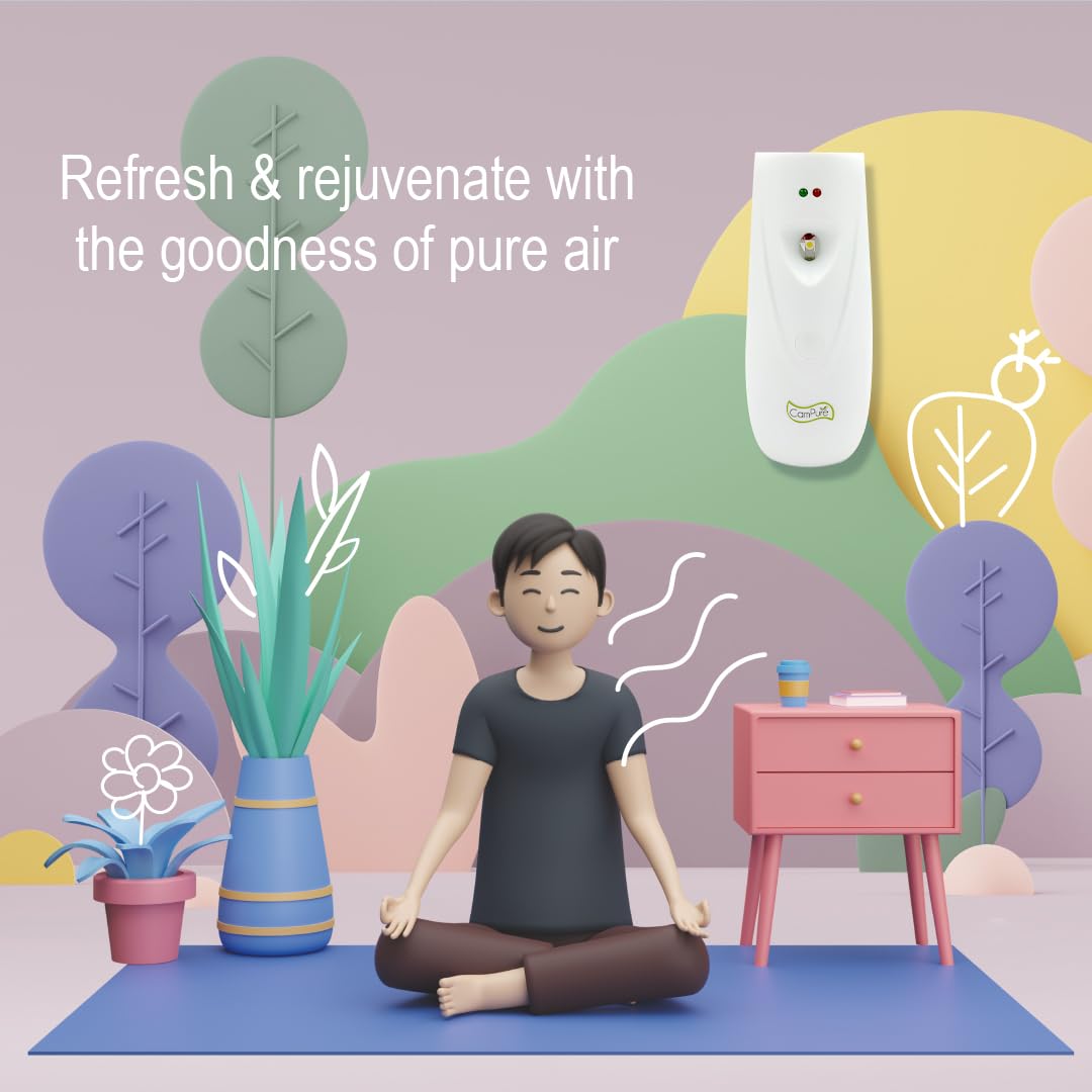 CamPure Automatic Freshener Refill (225 ml) | Original Camphor Air Purifier | Refreshing Fragrance For Home, Bathroom And Office | 2200 Sprays Guaranteed | Last upto 60 Days - View 2 of 5
