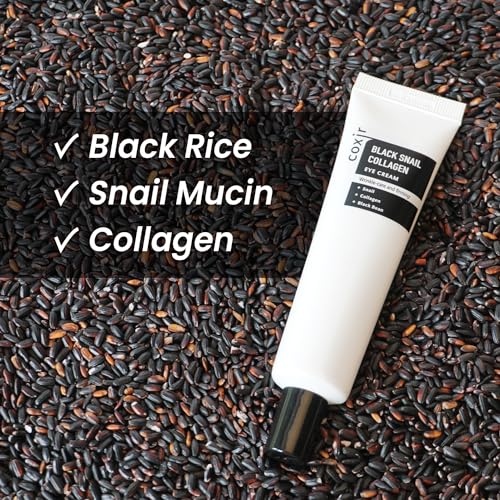 COXIR Black Snail Collagen Serum 50ml(1.69 fl.oz) Black-3-Complex: Black Rice, Bean, Sesame, Snail Mucin, Collagen, Peptide l Firming&amp;Lifting l Korean Skin Care l Cruelty-Free, No Pareben - View 3 of 4