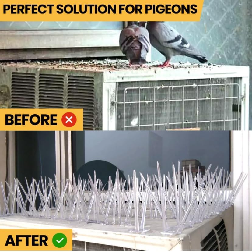 Home-Secure Bird Shield Anti Bird Spikes for Bird Control, Premium Bird Repellent Spikes, Pigeon Spikes with 1 Year Warranty (5 Pcs Set) (FROM INDIA)NUZ - View 6 of 9