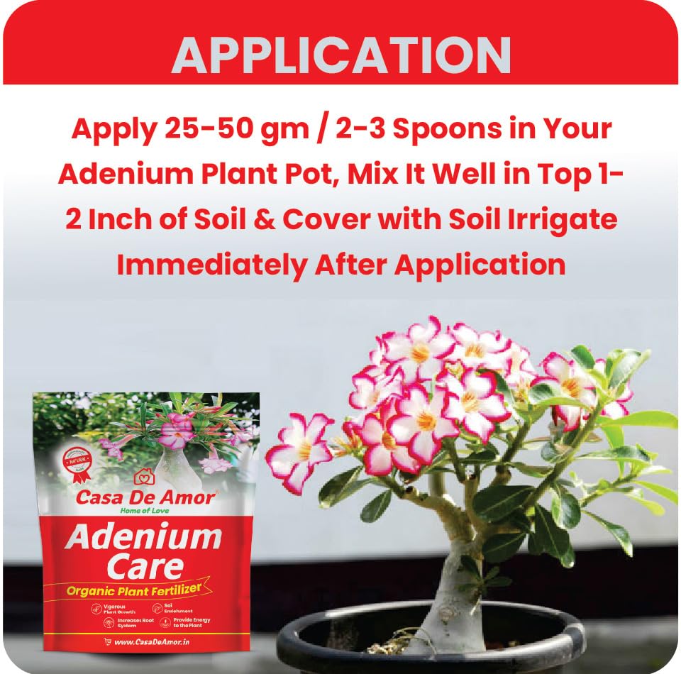 Casa De Amor Adenium Care Organic Fertilizer for Adenium Plants, Multi Micronutrients Fertilizer (2 Kg, Powder) (FROM INDIA)NUZ - View 5 of 6