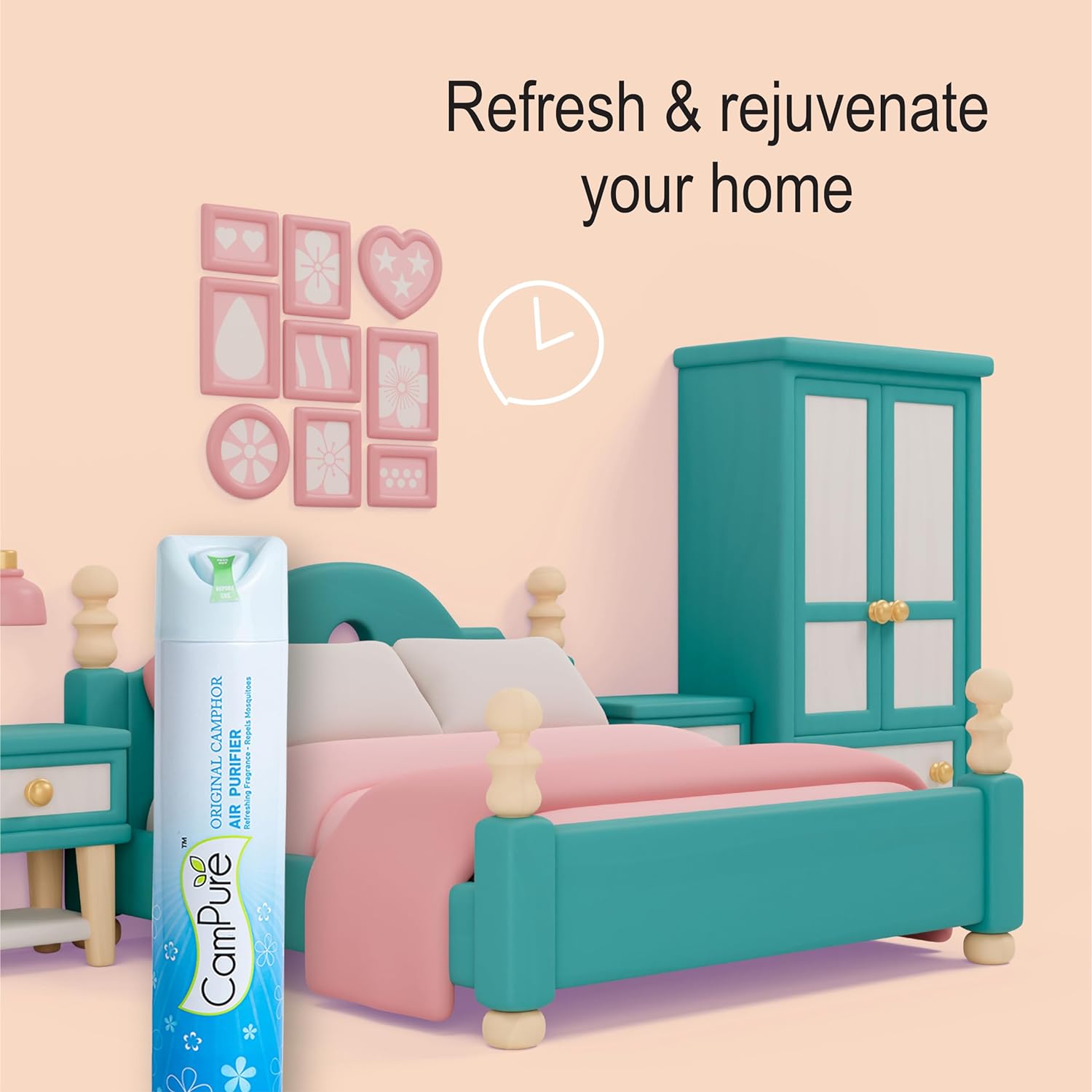 Mangalam CamPure Air Freshener Original Camphor (Pack of 2) - Refreshing Fragrance - Repels Mosquitoes Blue - View 4 of 5