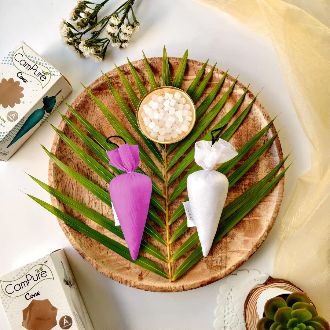 CamPure Camphor Cone (Bhimseni + Lavender) Pack Of 2 - Room, Car and Air Freshener &amp; Mosquito Repellent - View 5 of 5