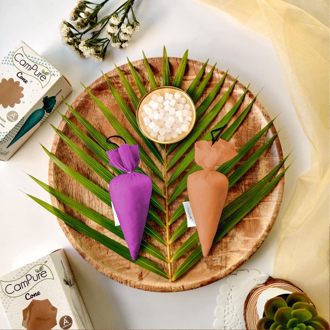 CamPure Camphor Cone (Sandalwood + Lavender) Pack Of 2 - Room, Car and Air Freshener &amp; Mosquito Repellent - View 5 of 5