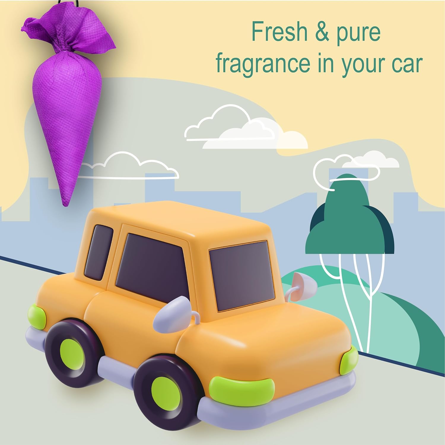 Mangalam CamPure Camphor Cone (Lavender) Pack Of 2 - Room, Car and Air Freshener &amp; Mosquito Repellent - View 3 of 5