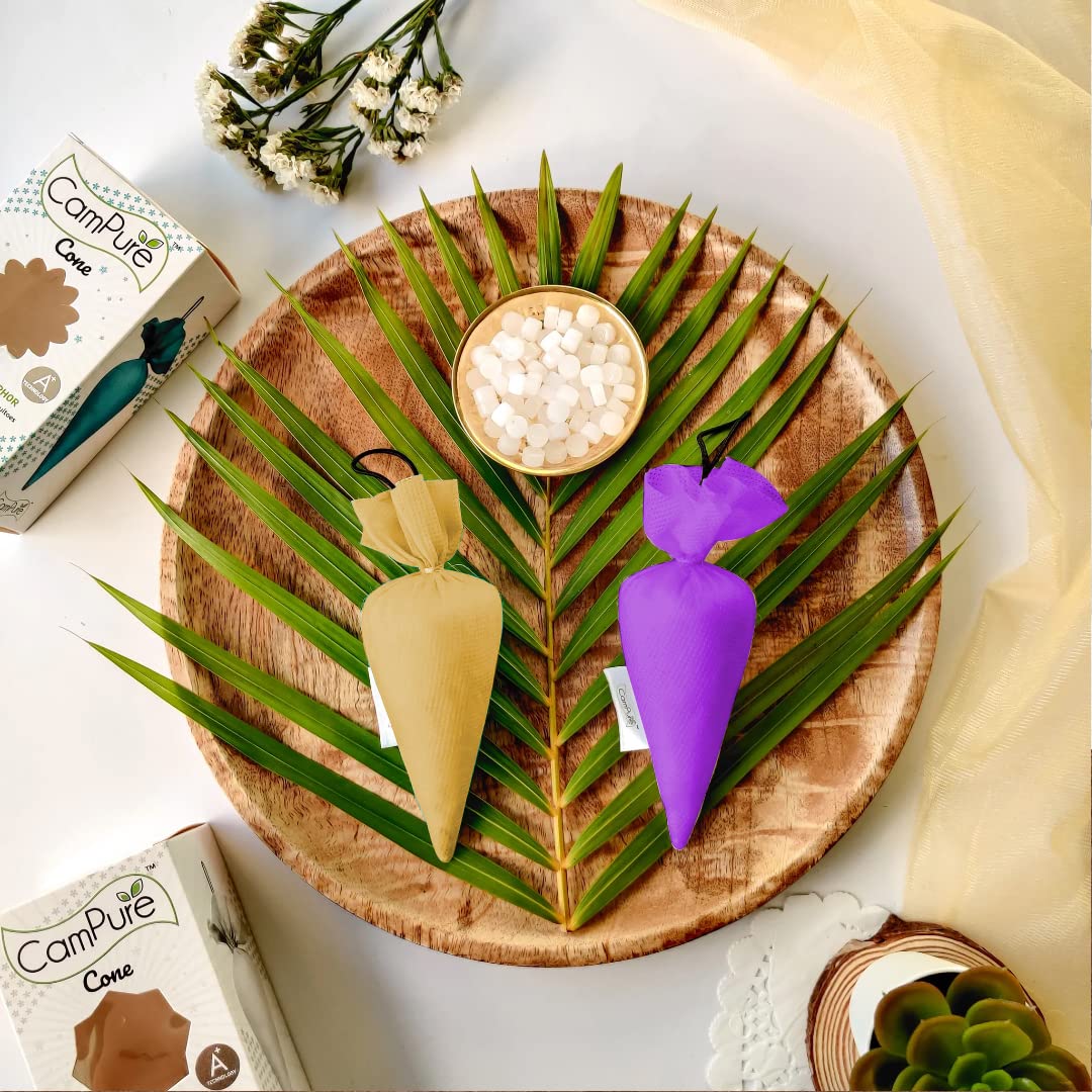 CamPure Camphor Cone (Lavender + Mogra) Pack of 2 - Room, Car and Air Freshener &amp; Mosquito Repellent - View 5 of 5