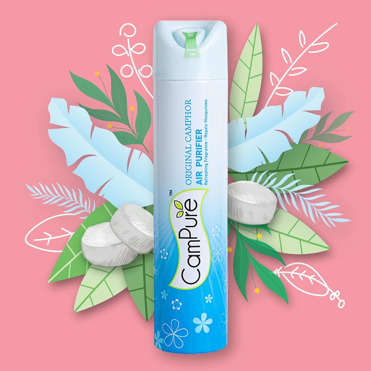Mangalam CamPure Air Freshener Original Camphor (Pack of 2) - Refreshing Fragrance - Repels Mosquitoes Blue - View 5 of 5