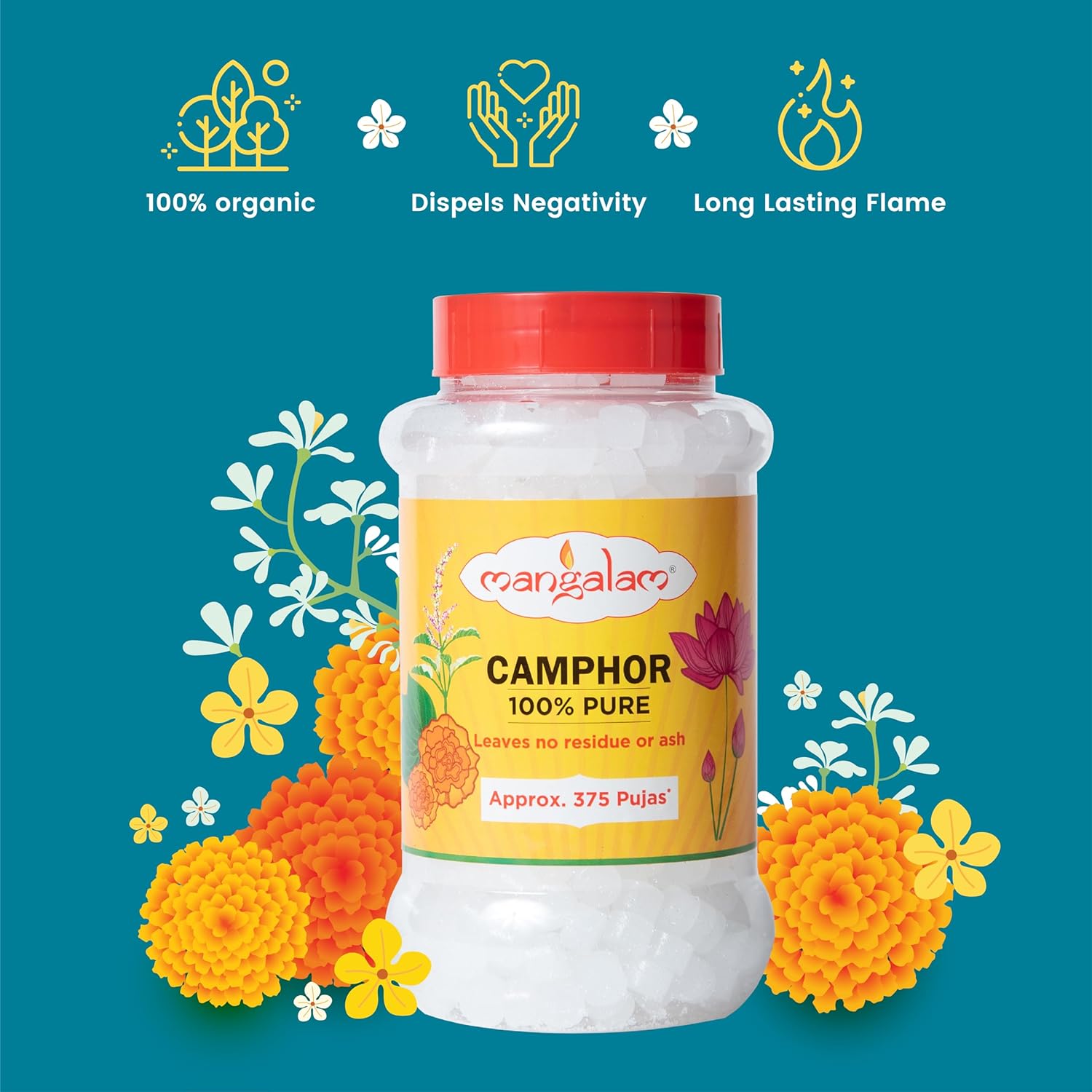 Mangalam Camphor Tablet 250g Jar - Pack of 2 - View 2 of 3
