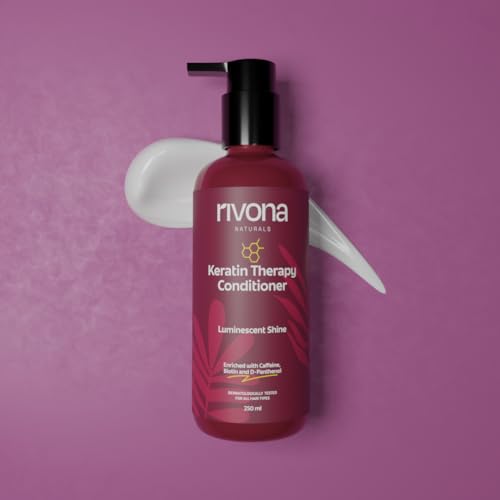 Rivona Naturals Keratin Therapy Conditioner |Nourishes &amp; Controls Frizz with Hydrolyzed Keratin protein &amp; Olive Oil Peg-7 Esters | Men &amp; Women |All hair types| 250 ml - View 3 of 3