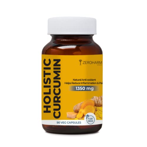 ZEROHARM Holistic Curcumin Capsules 1350mg | Helps Reduce Inflammation and Pain | Antioxidant &amp; Anti-inflammatory (90 Capsules) - Related product