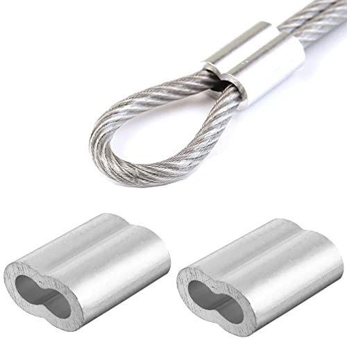 Oaky (5MM) Strong Heavy-Duty Ferrule Aluminum Double Barrel Crimping Loop Sleeves for Fitting Gym Machine Wire Cable Rope Locks(FROM INDIA)NUZ - View 6 of 6